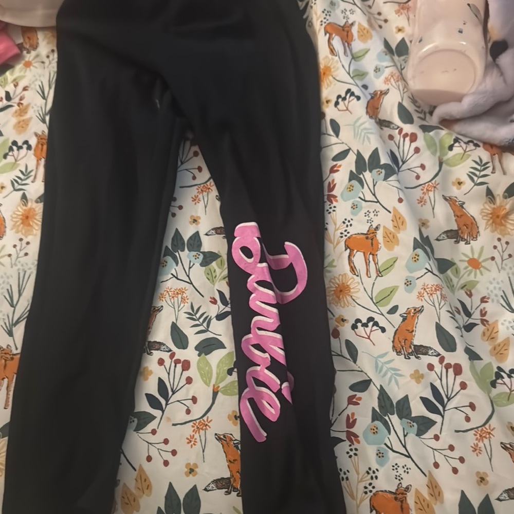 Pink and Black Kids Leggings